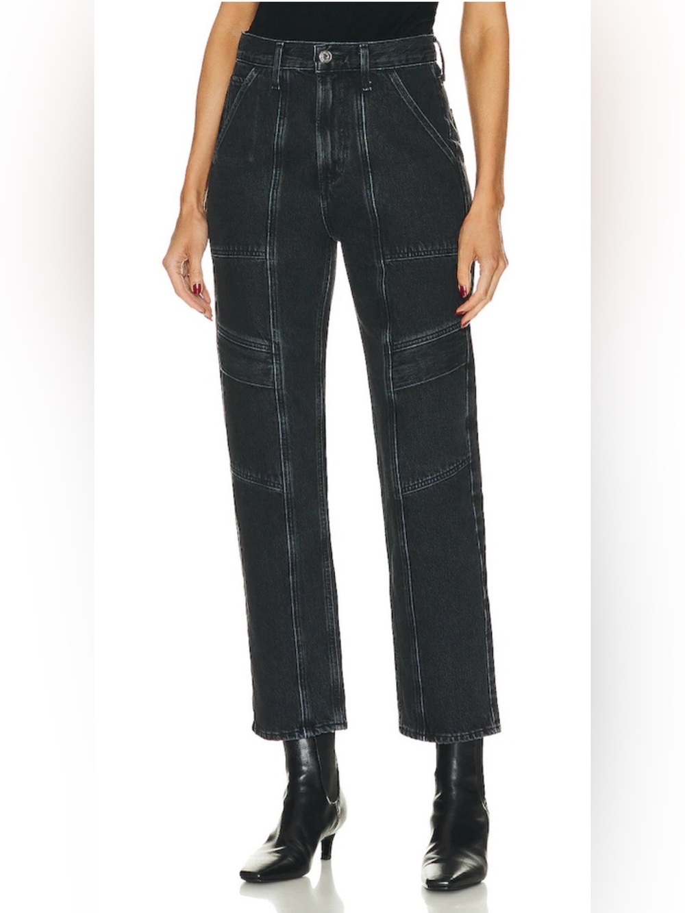 Agolde Cooper Cargo Jeans in Black